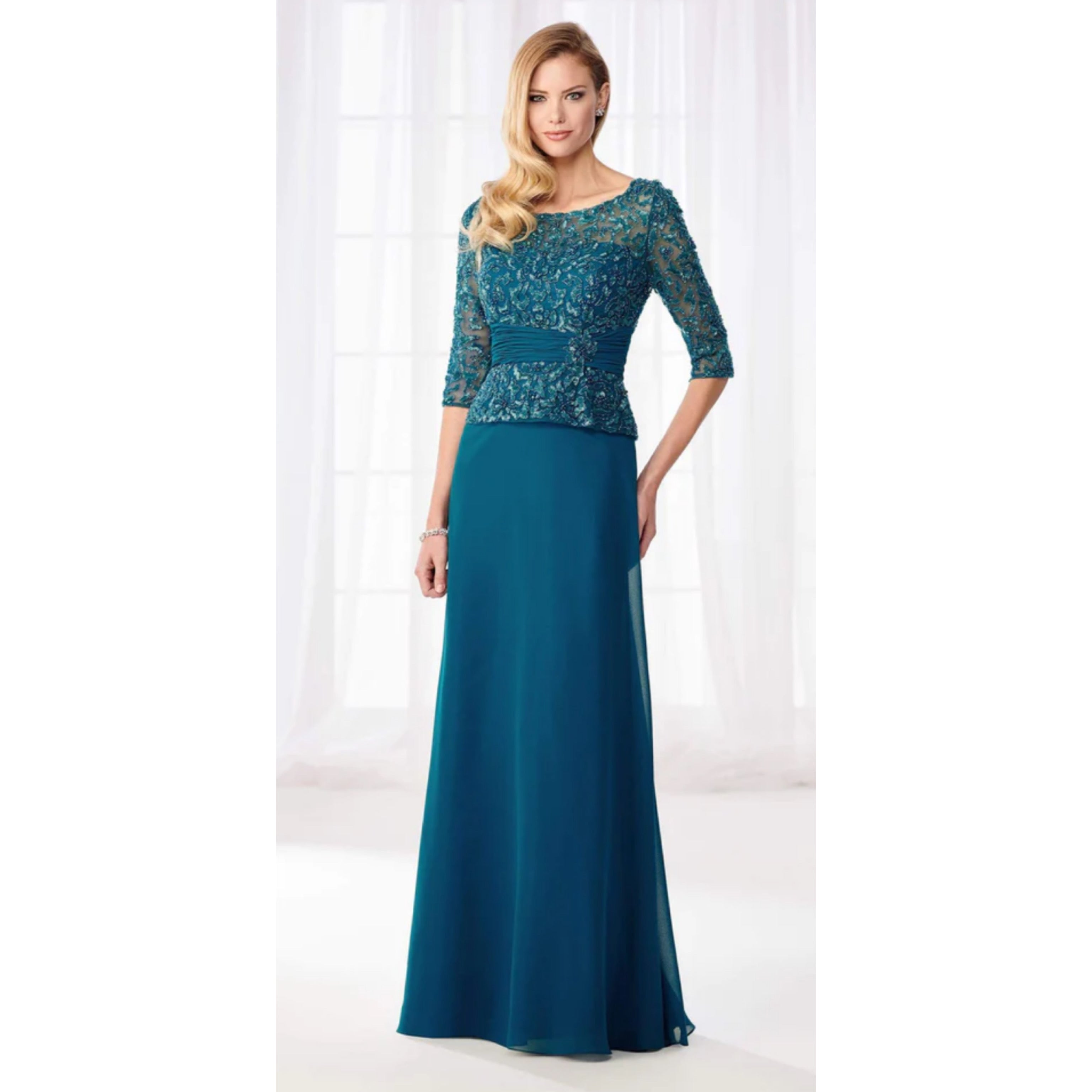 Cameron Blake teal dress, size 16, NEW WITH TAGS!