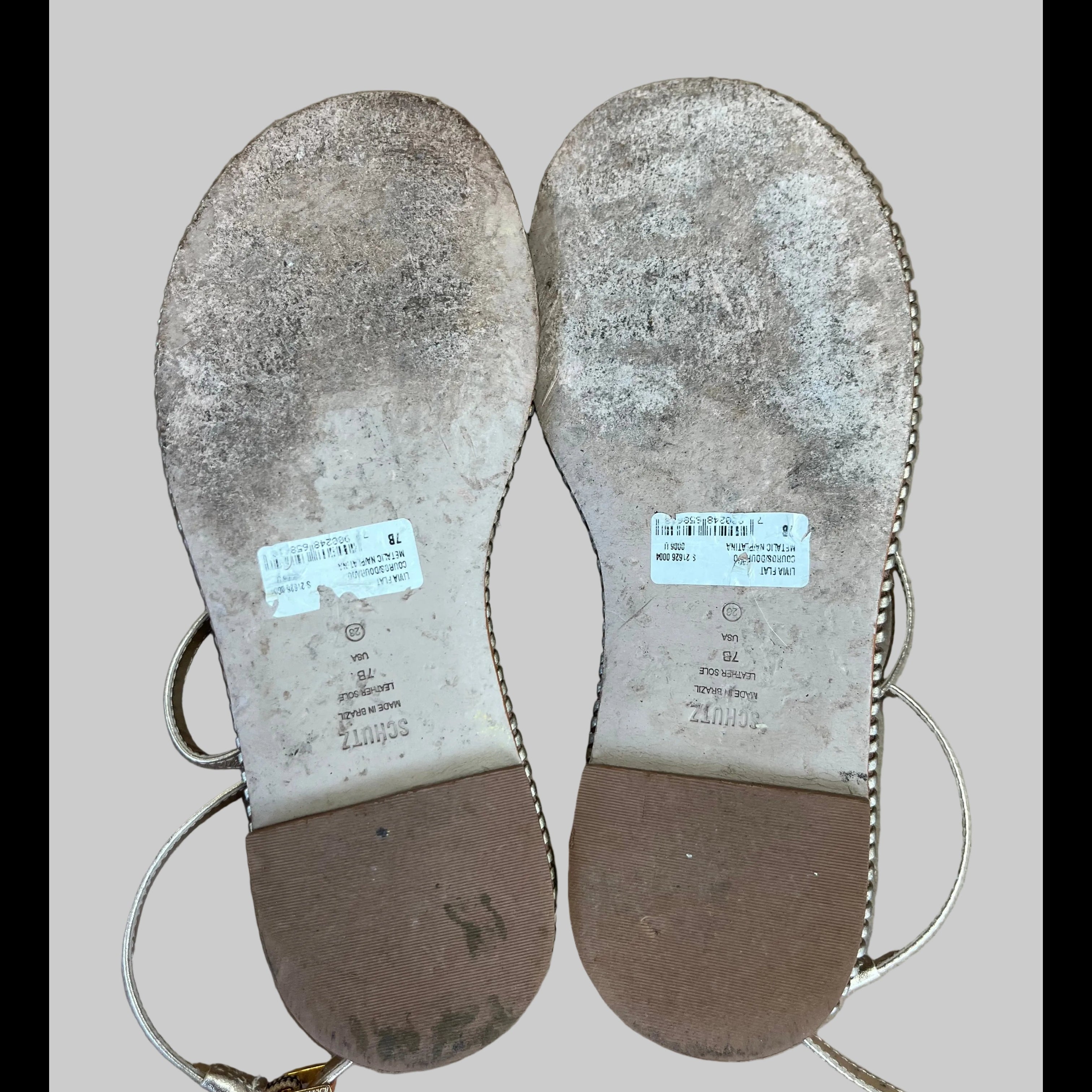 Schutz gold sandals, size 7