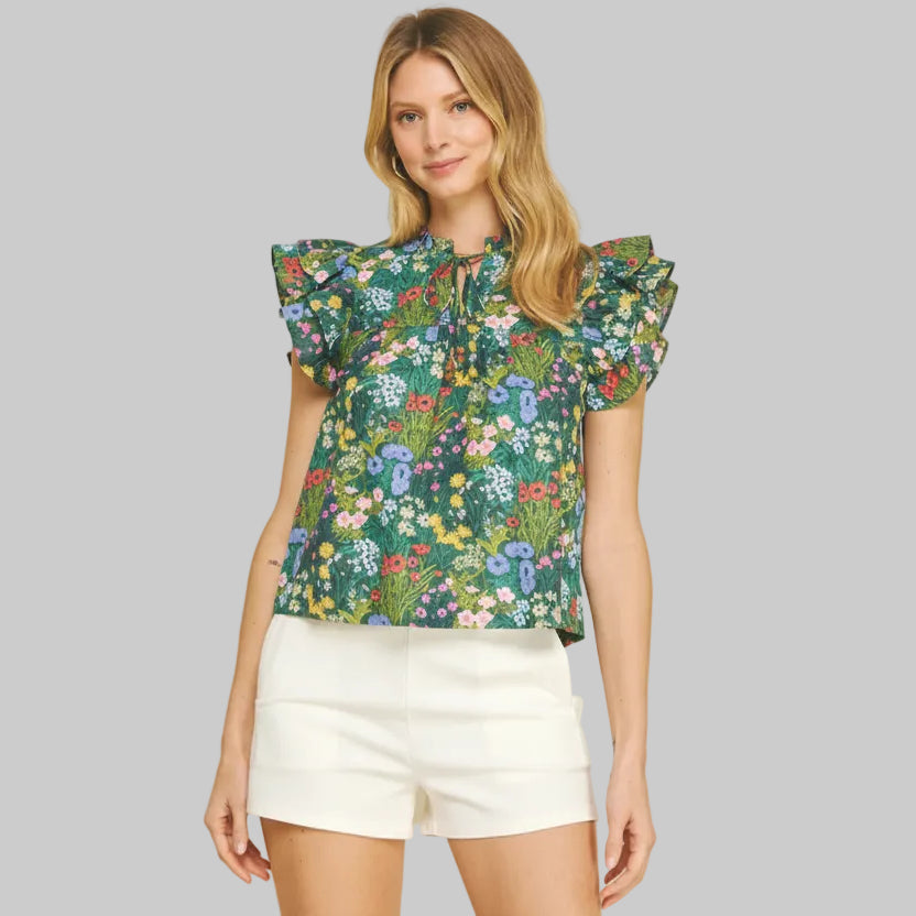 Pinch green Flora blouse, size M, NEW WITH TAGS!