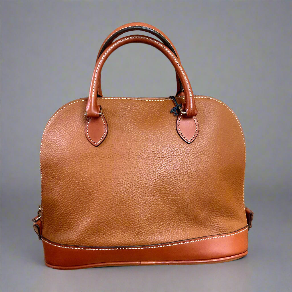 Dooney & Bourke chestnut leather Zip Zip Satchel, NEW WITH TAGS!