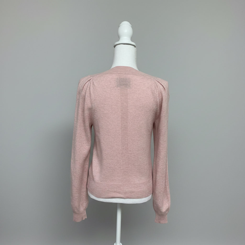 Brochu Walker blush pink cashmere sweater, size XS