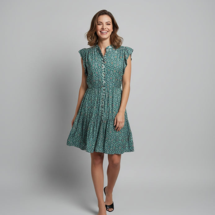 marie oliver green dress VENUS CAFTAN