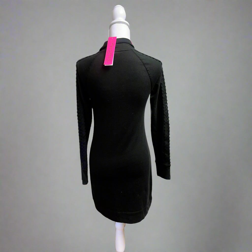 Lilly Pulitzer black Skipper Popover dress, size XXS, NEW WITH TAGS!