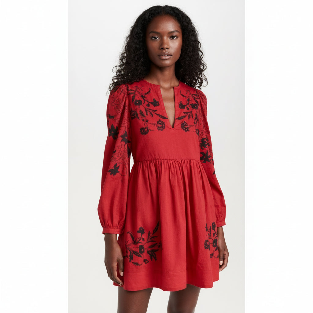 Alix of Bohemia red and black Winslow dress, size XS