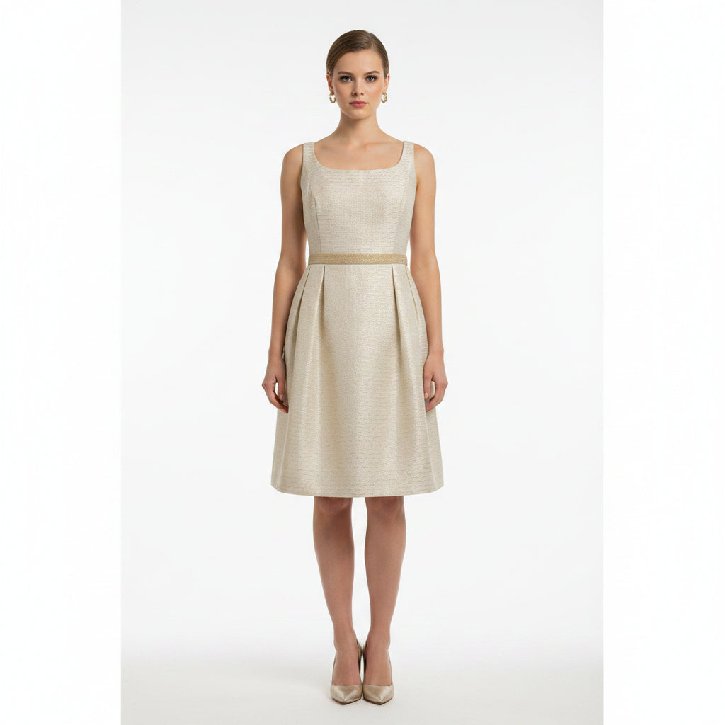 Carmen Marc Valvo gold dress, size 14