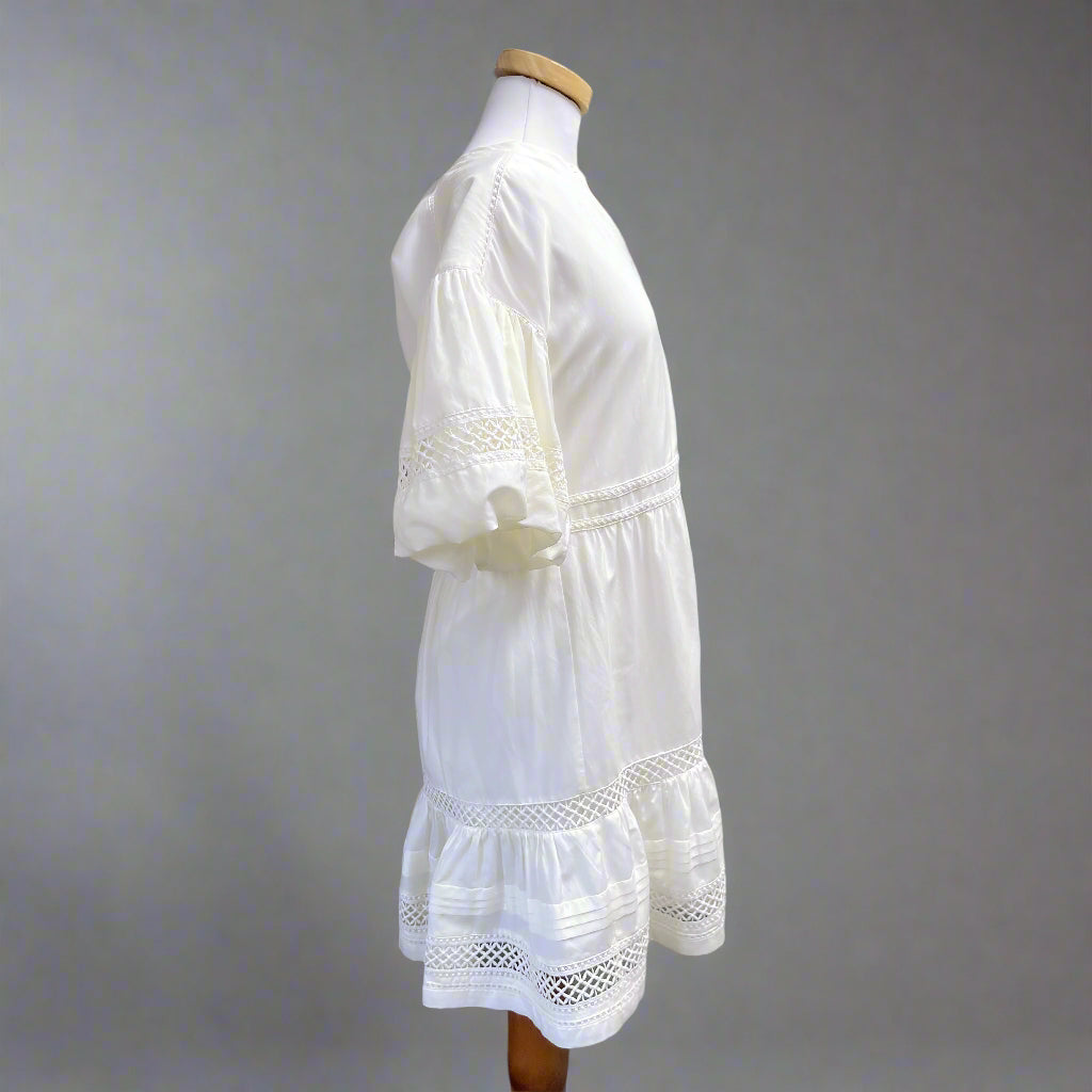 Marie Oliver white Jade dress, size S
