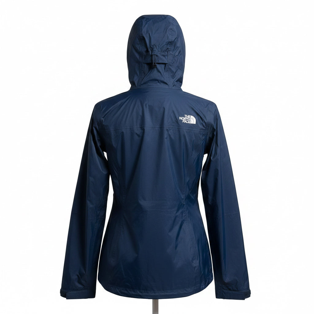The North Face blue rain jacket, size S