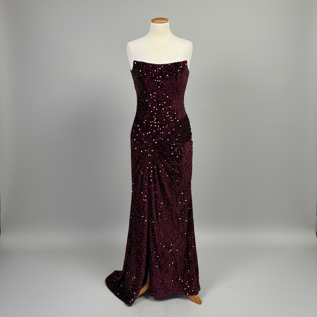 Cocomelody burgundy sequin dress, size 4