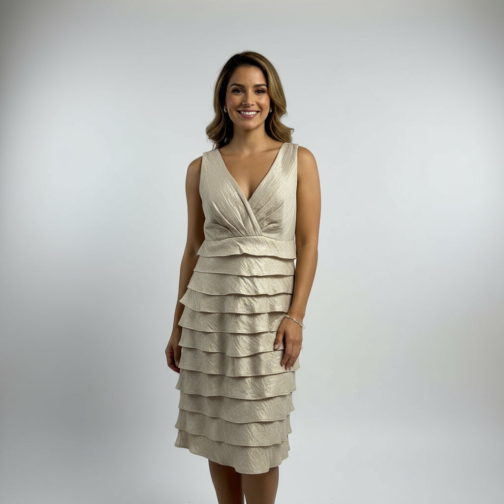 London Times champagne dress, size 12