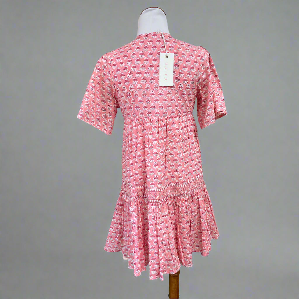 Marea pink and white floral Tiki dress, size XS, NEW WITH TAGS!