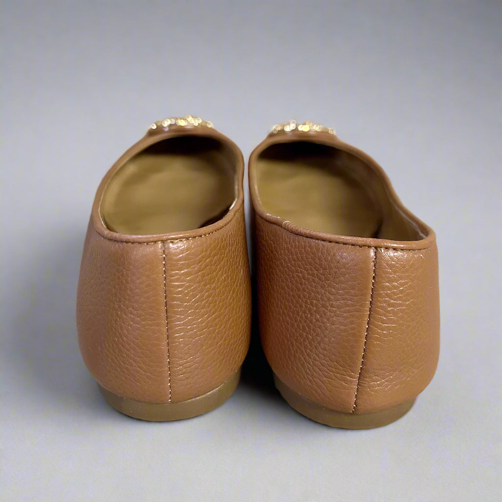 Tory Burch camel Claire ballet flat, size 7, LIKE NEW!