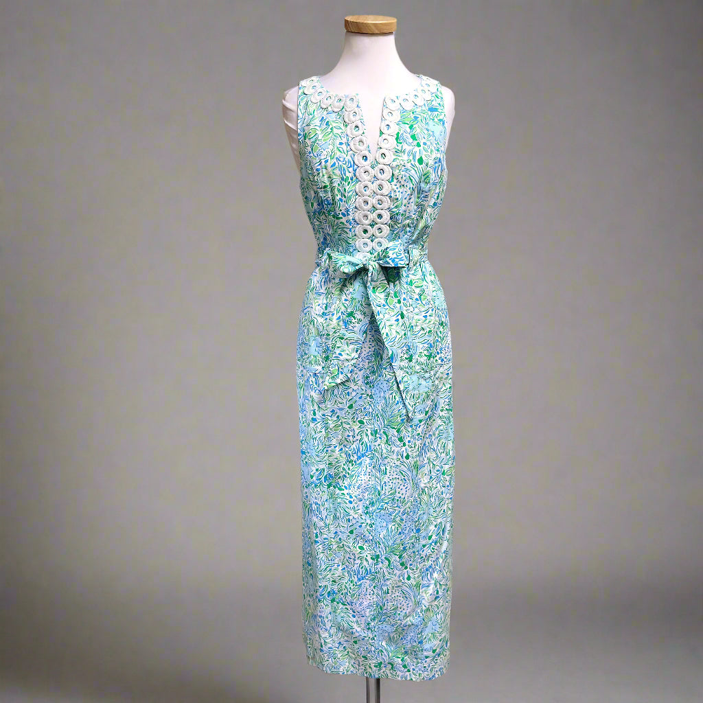 Lilly Pulitzer blue print Gulianna dress, size 6