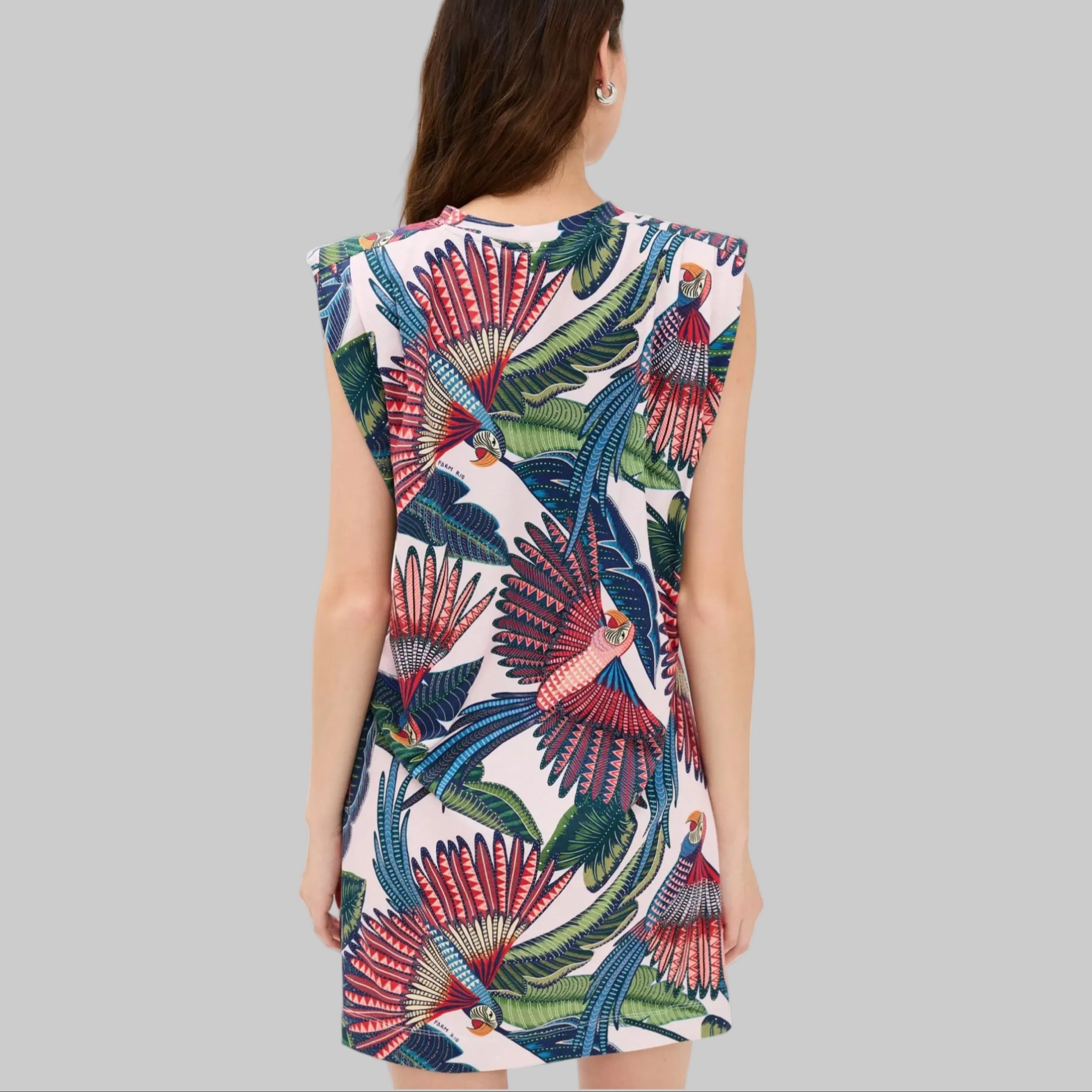 FARM Rio pink Macaw Flight dress, size M