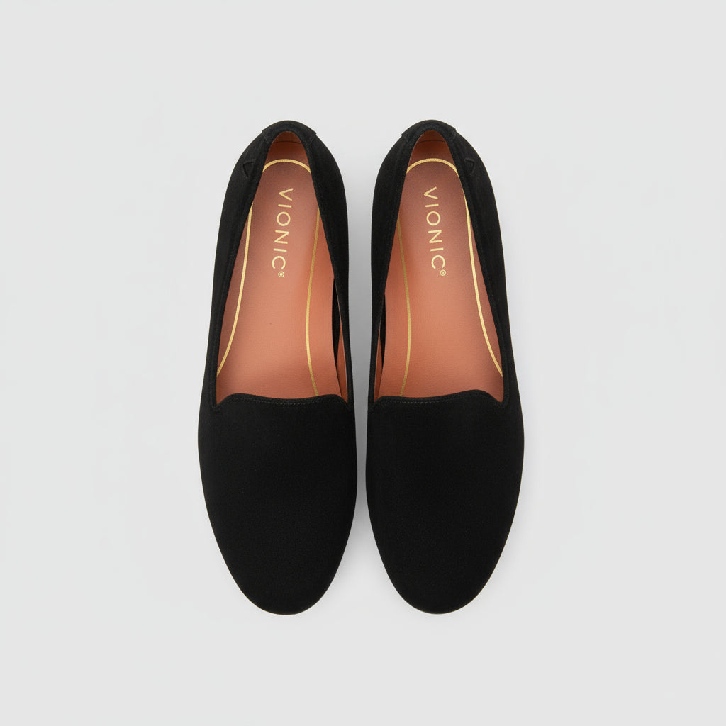 Vionic black suede Willa flats, size 8, BRAND NEW!