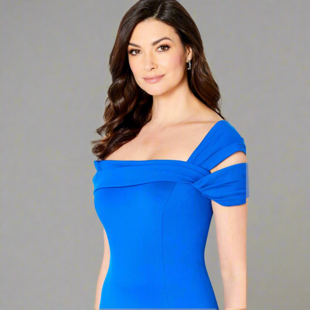 Cameron Blake sapphire dress, size 14, NEW WITH TAGS!