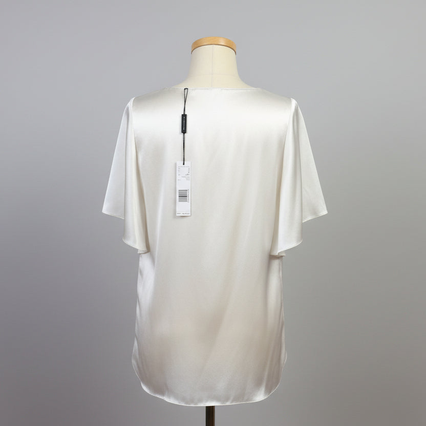 Elie Tahari ivory silk blouse, size S, NEW WITH TAGS!