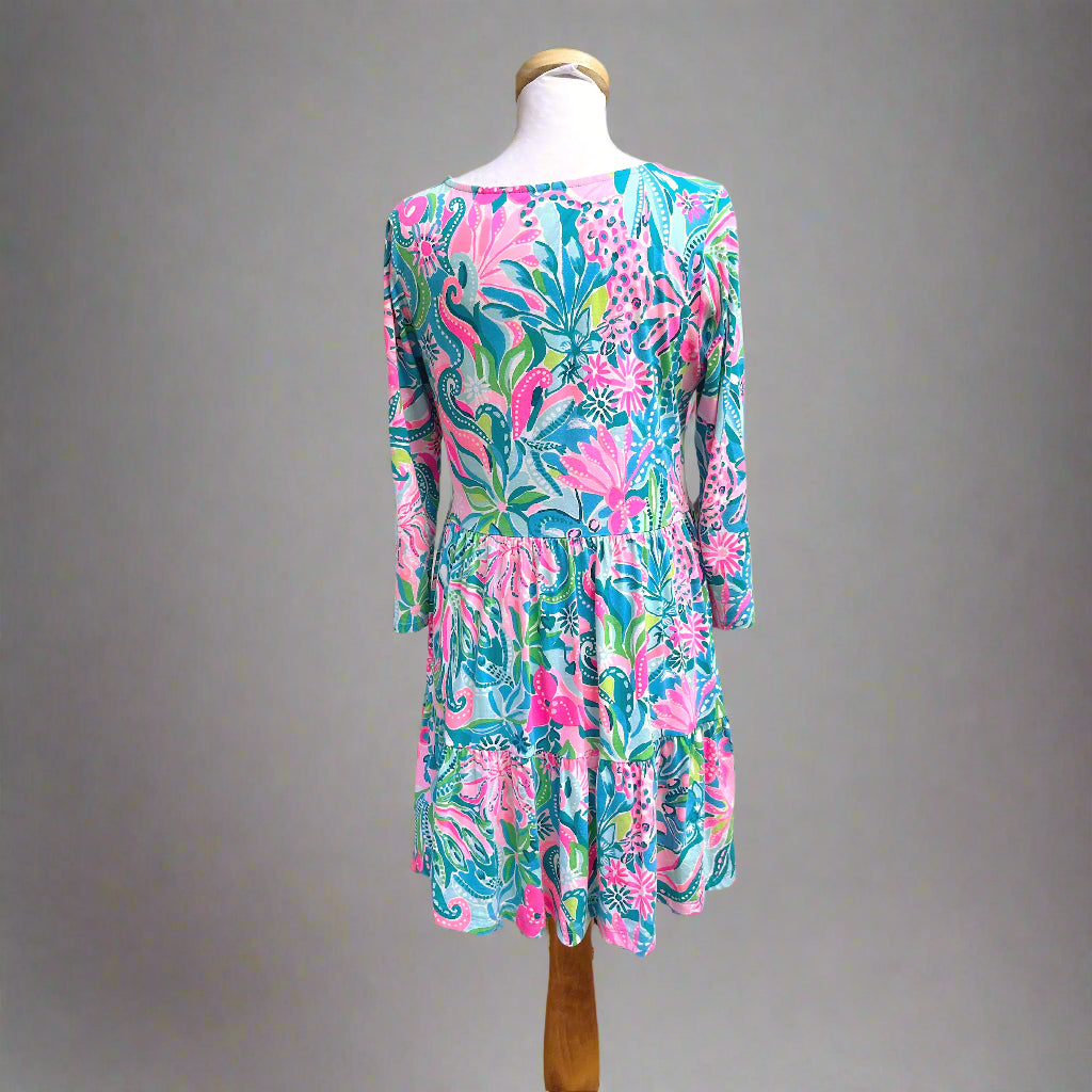 Lilly Pulitzer pink print Geanna Swing dress, size M