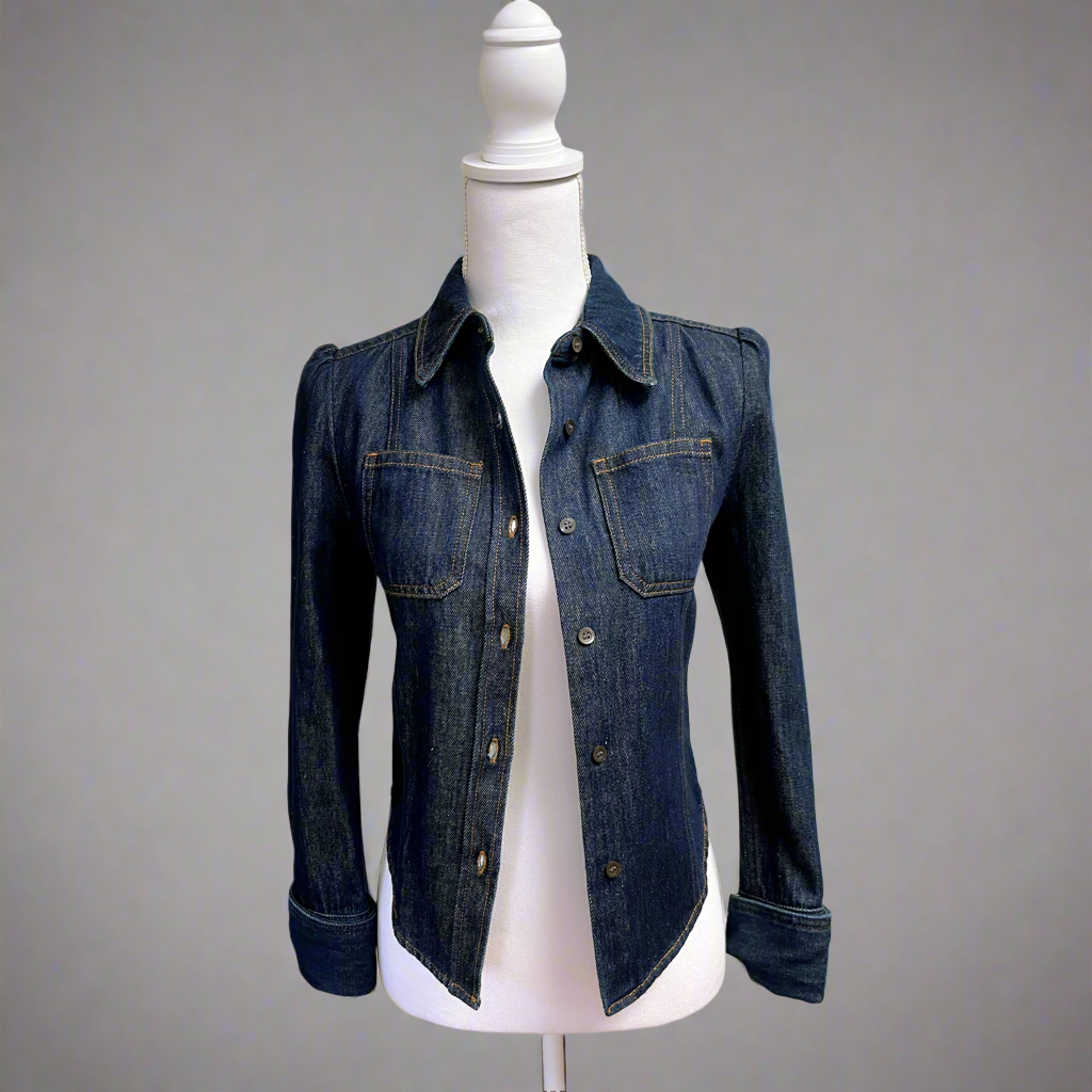 Dries van Noten dark denim Cymbal jacket, size XS