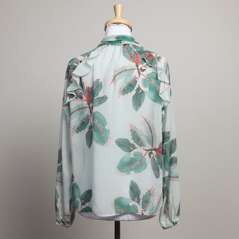 Hutch mint floral blouse, size S