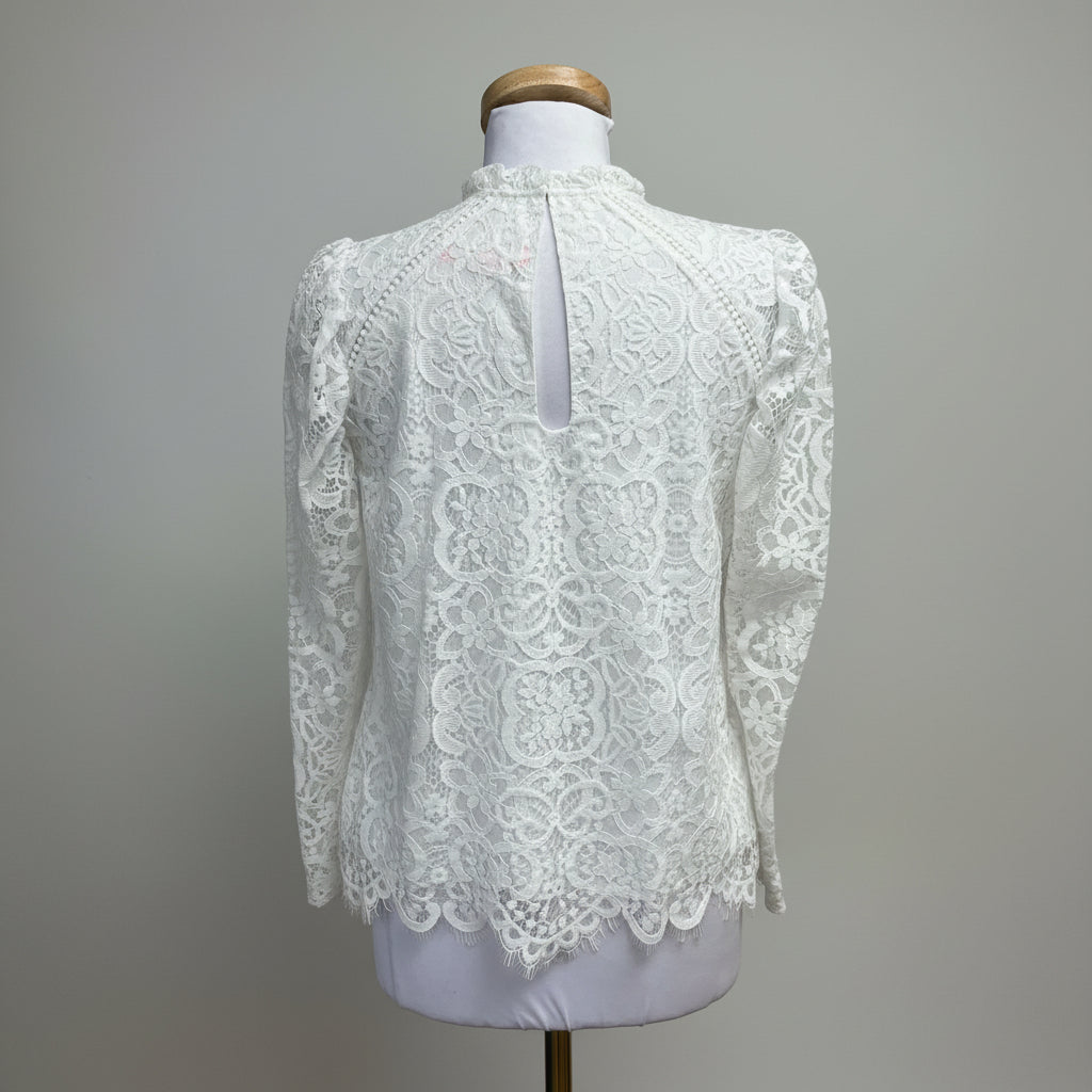 Lilly Pulitzer white lace blouse, size S