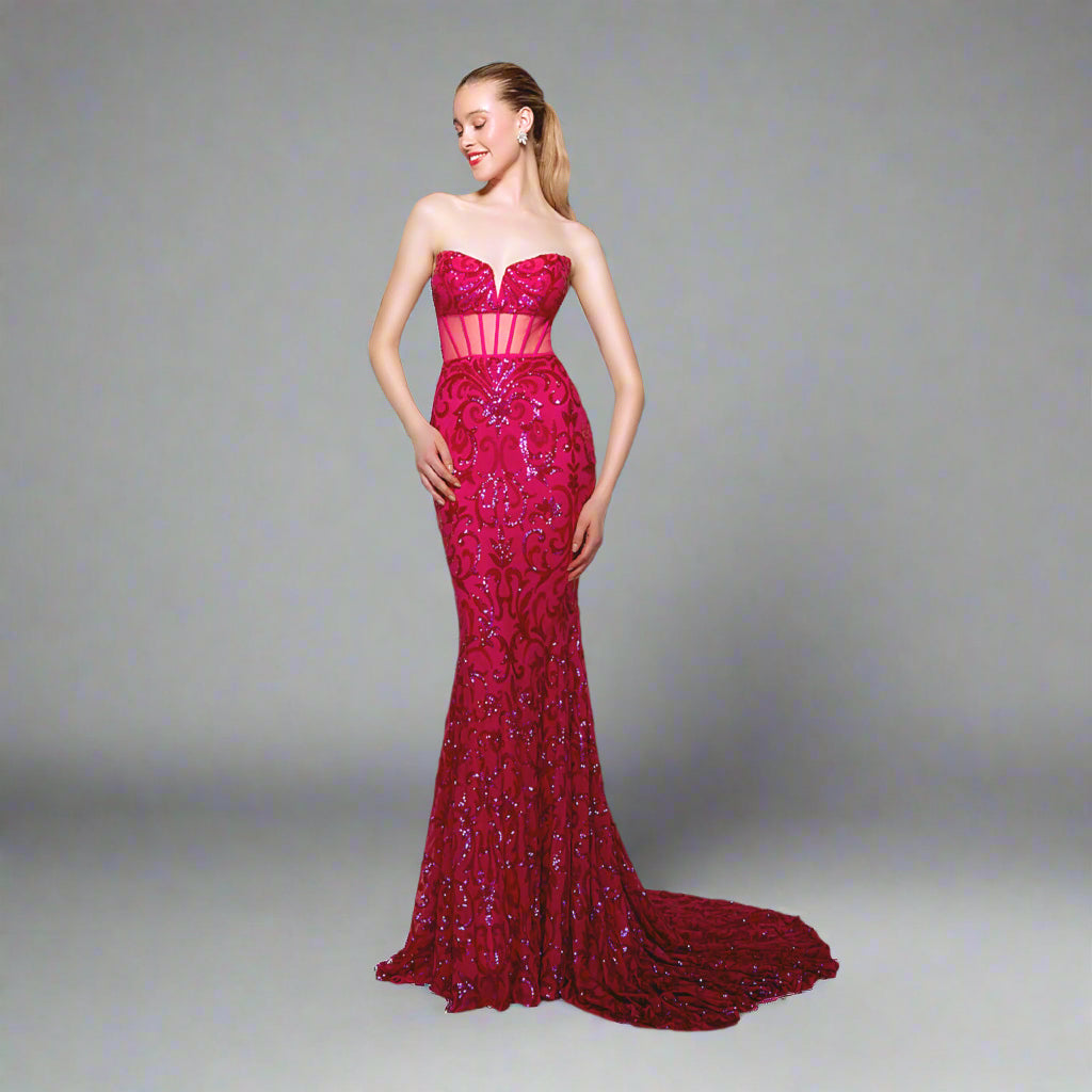 The Secret Dress raspberry pink sequin dress, sizes 2 & 4, NEW WITH TAGS!