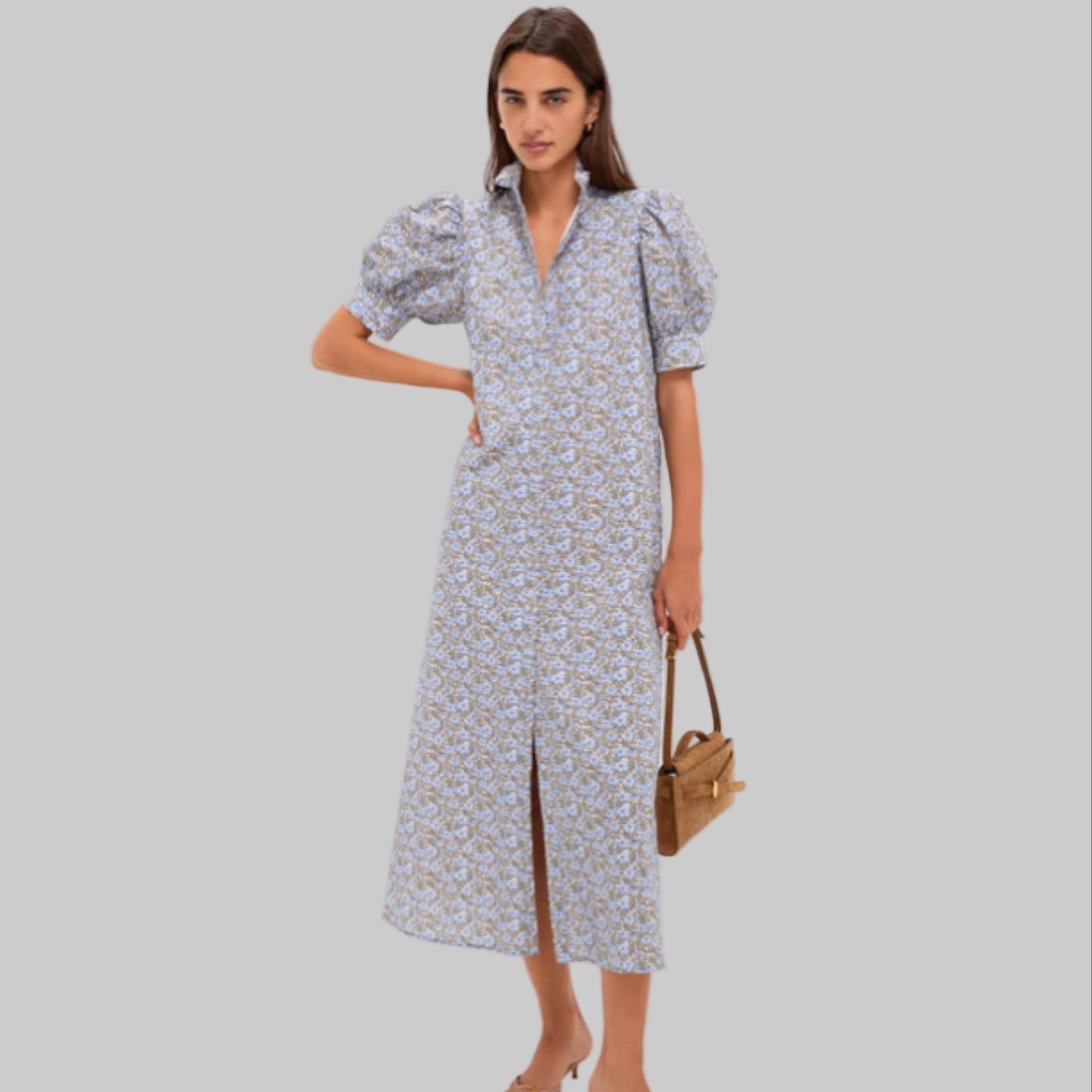 Hyacinth House light blue floral Louisa Maxi dress, size M