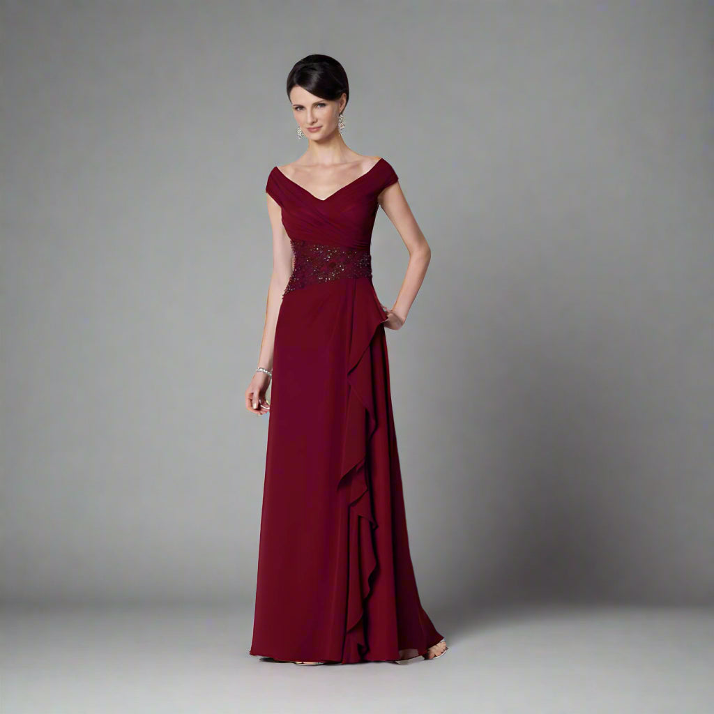 Cameron Blake wine dress, size 14, NEW WITH TAGS!