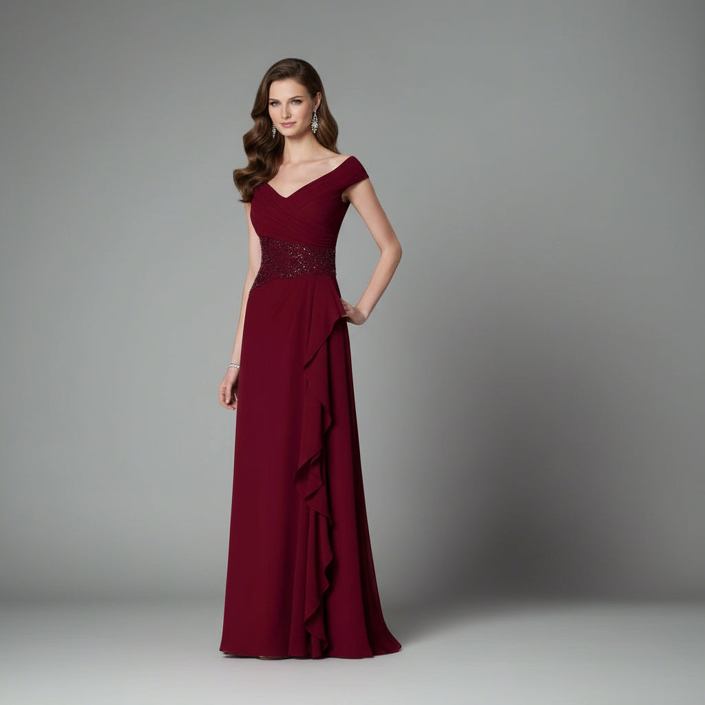 Cameron Blake wine dress, size 14, NEW WITH TAGS!