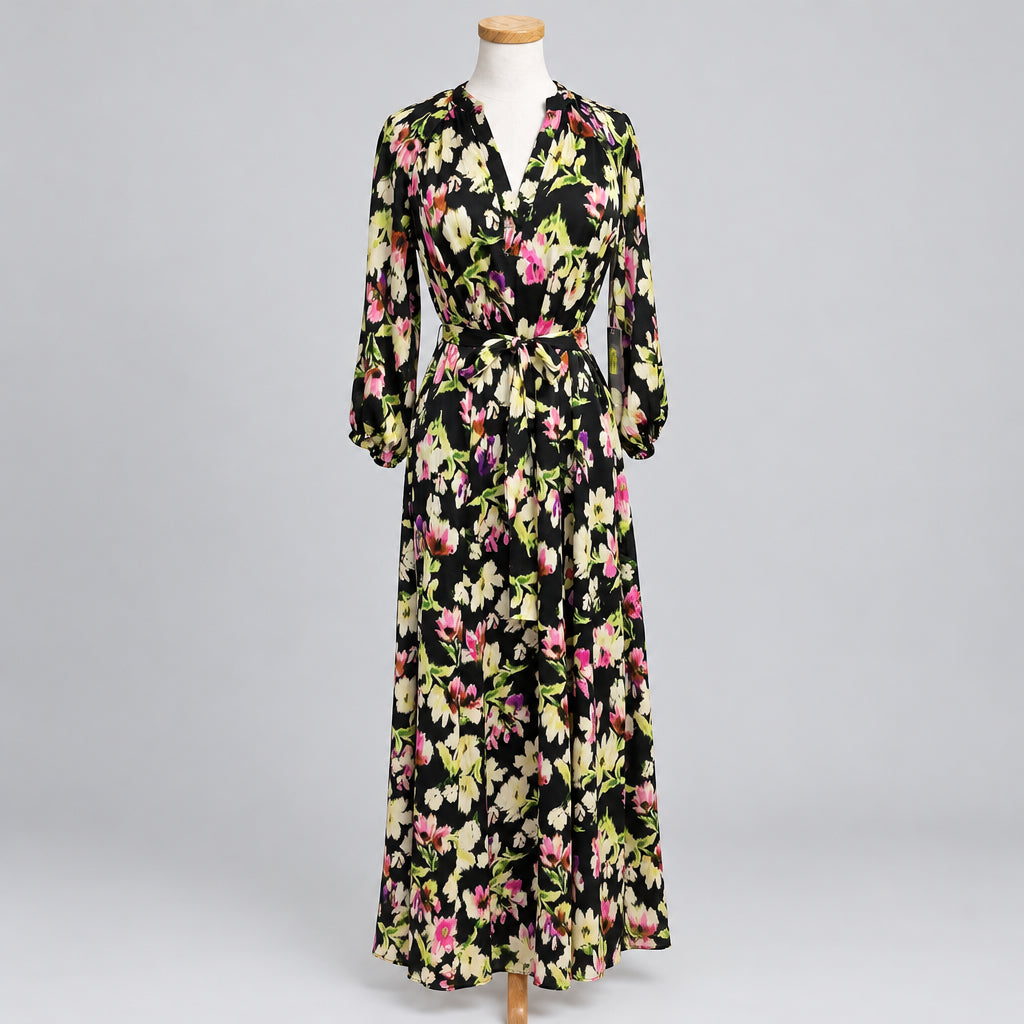 Vince Camuto black floral dress, size XS, NEW WITH TAGS!