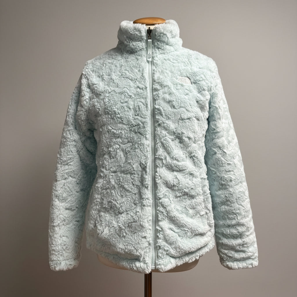 The North Face aqua and gray jacket, size Youth XL