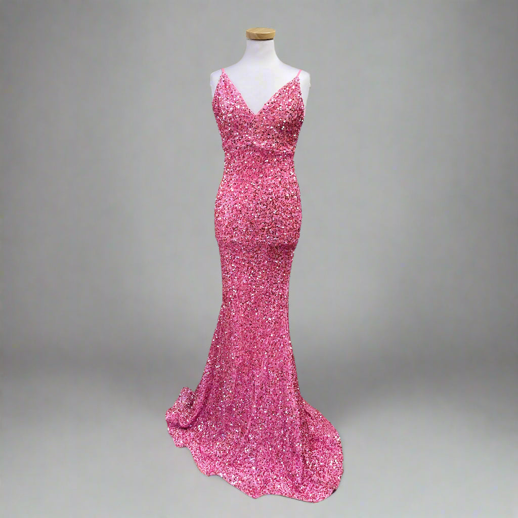 Faeriesty pink sequin dress, size S