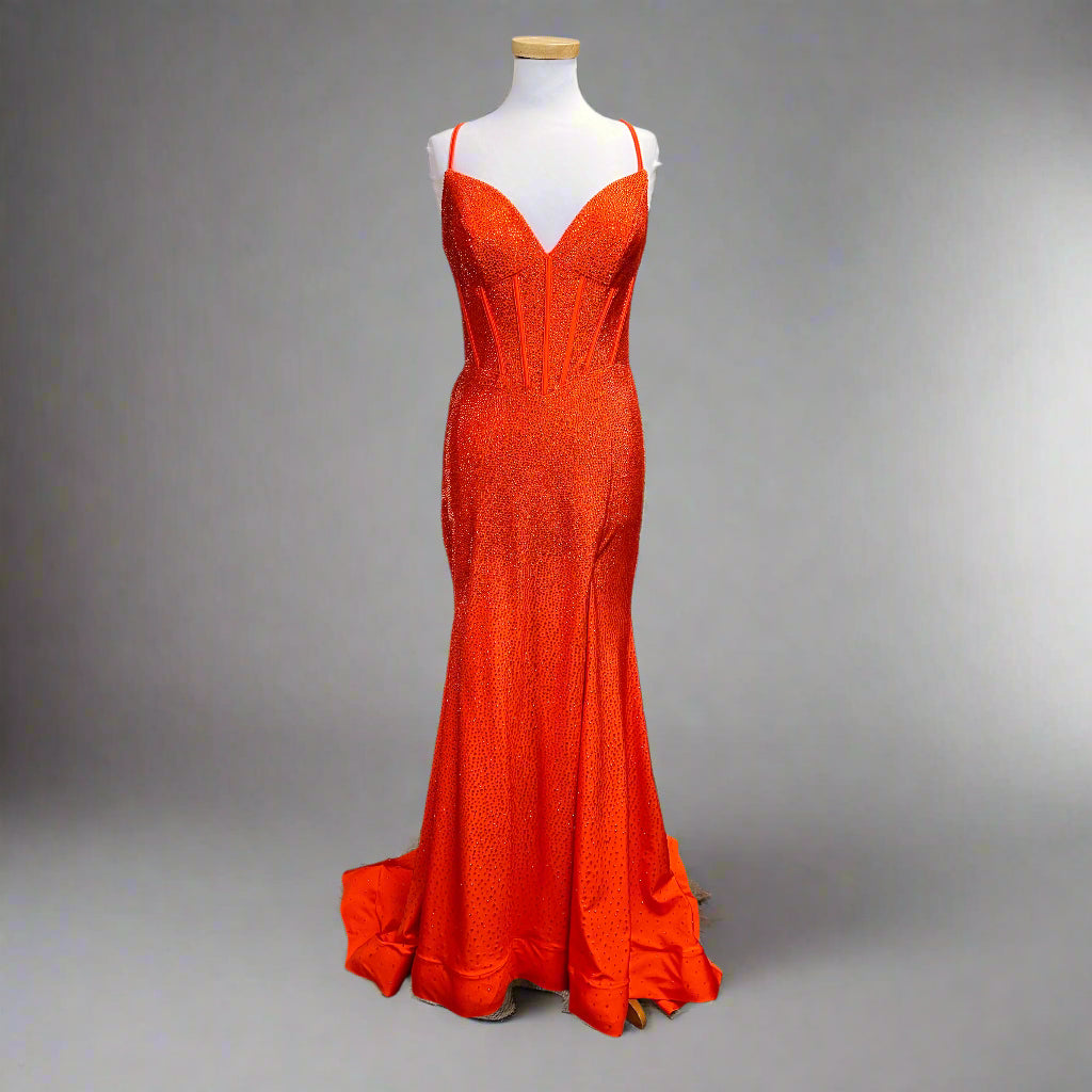 Sherri Hill orange dress, size 10