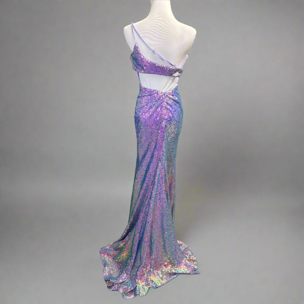 Lavender iridescent sequin dress, size 0