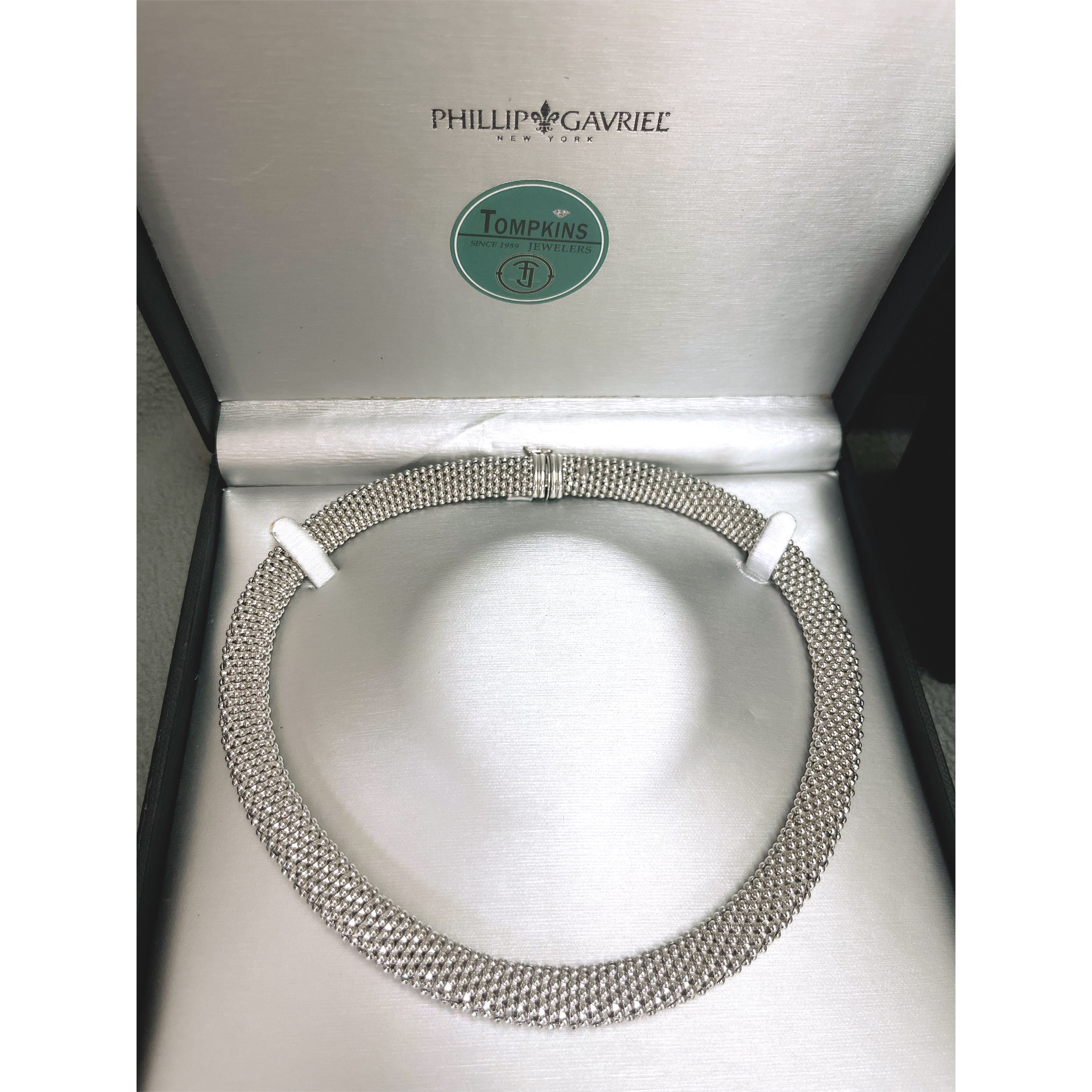 Phillip Gavriel sterling silver popcorn necklace and bracelet, NEW IN BOX!
