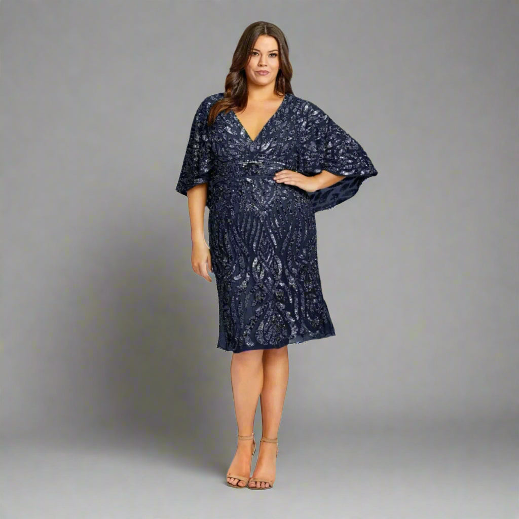 MacDuggal navy dress, size 16W, NEW WITH TAGS!