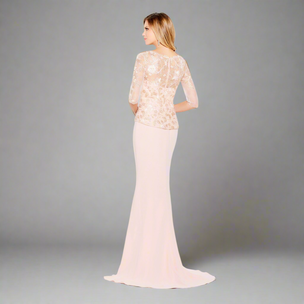 Cameron Blake blush & gold dress, size 14, NEW WITH TAGS!
