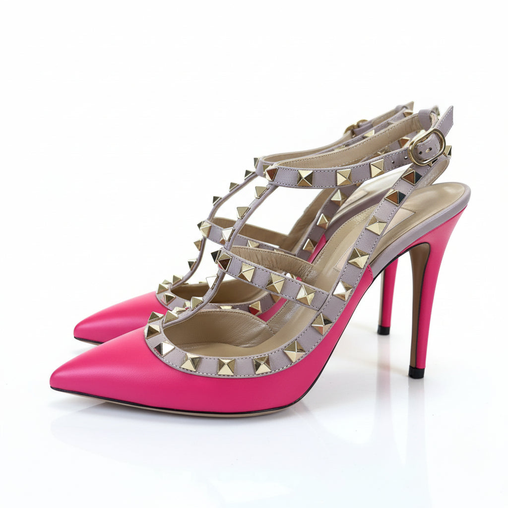 Valentino pink Rockstud shoes, size 7, NEW IN BOX!