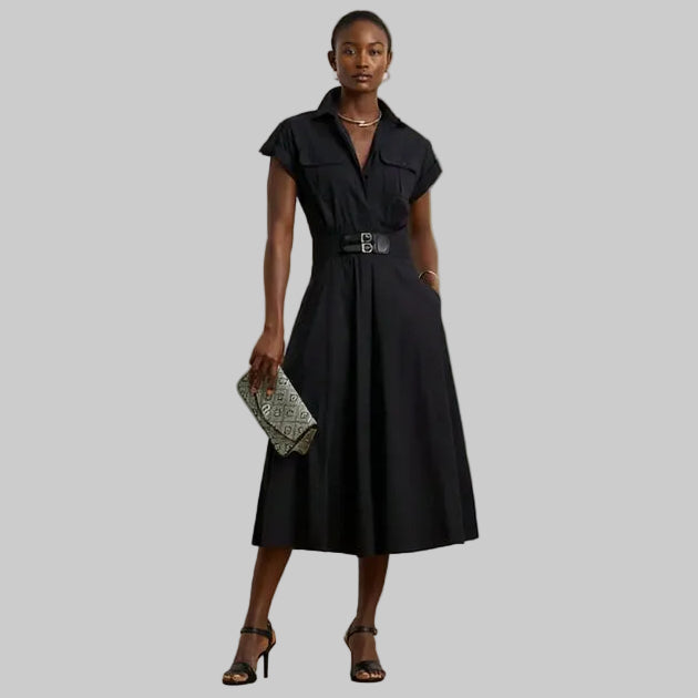 Ralph Lauren black shirtdress, size 8, NEW WITH TAGS!