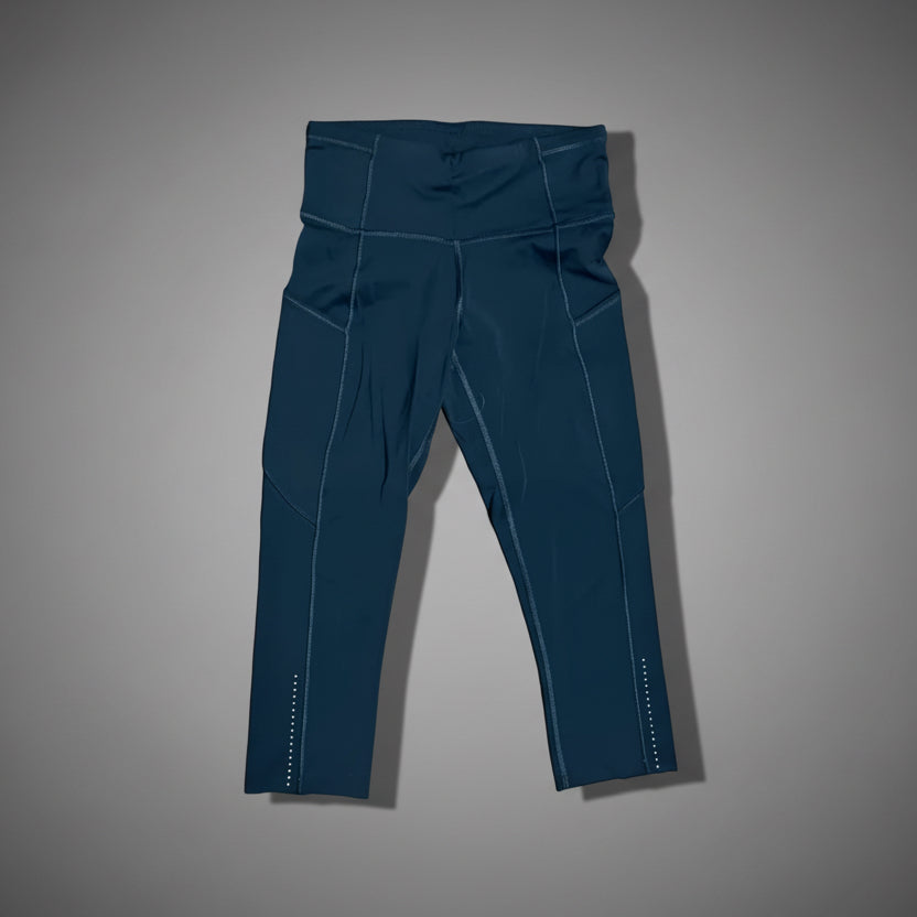 lululemon gray Fast & Free crop leggings, size 4