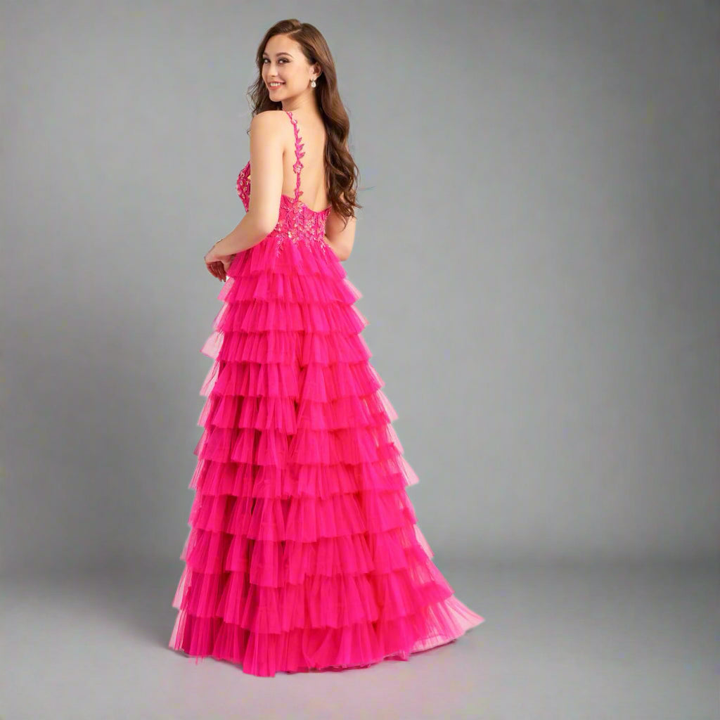 Ellie Wilde hot pink dress, size 00
