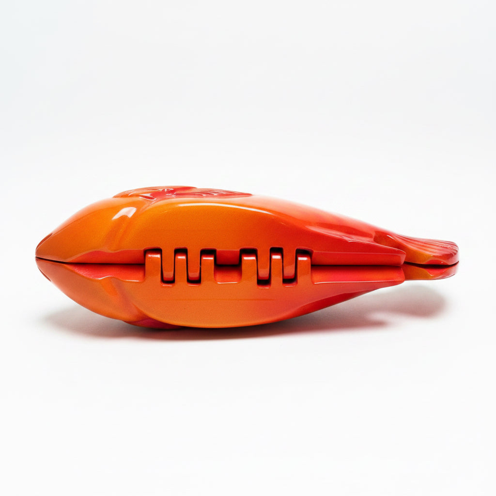 Vintage Timmy Woods orange wooden fish handbag