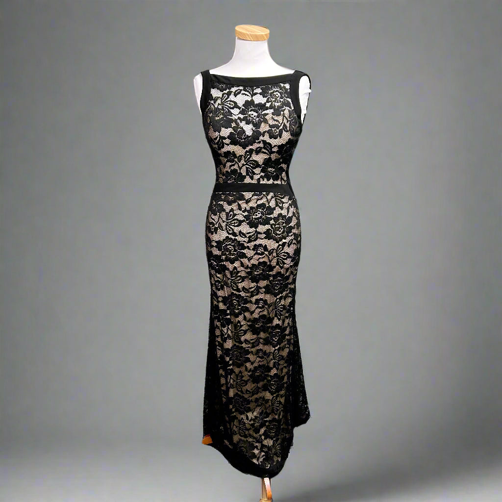 Mori Lee black lace dress, size 7/8