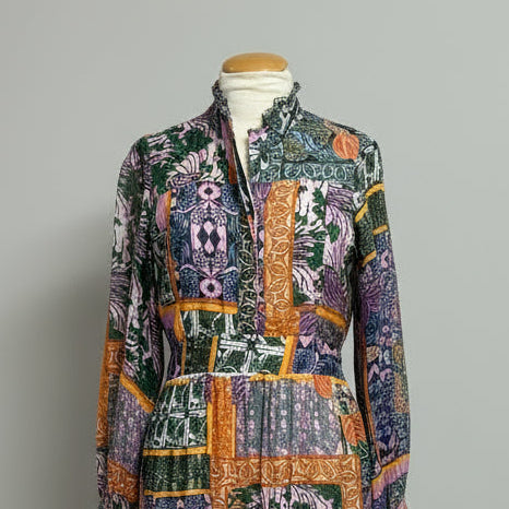 Oliphant purple floral Janeiro maxi dress, size S, NEW WITH TAGS!