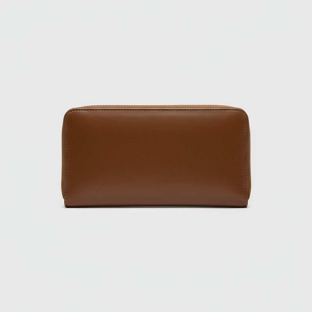 Tory Burch acorn leather Robinson zip wallet