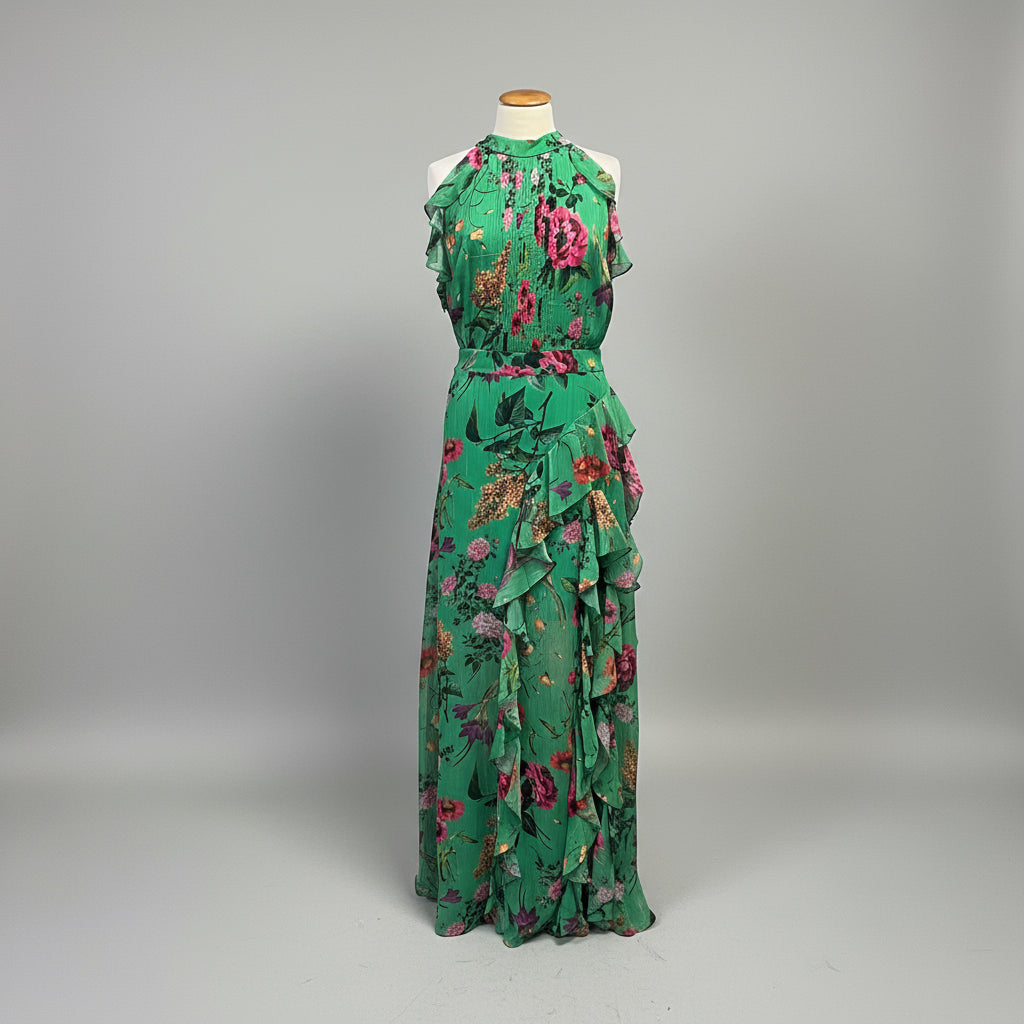 Betsy & Adam green floral dress, size 16