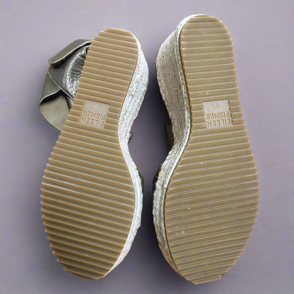 Eileen Fisher bronze Willow wedge, size 8.5, LIKE NEW!