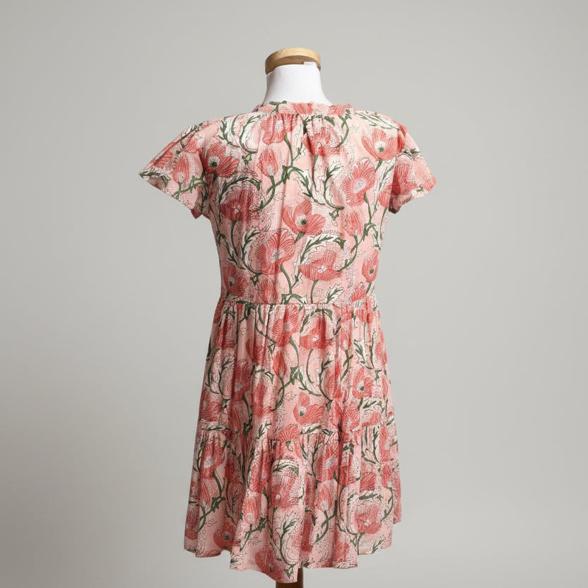 Mulberry & King pink floral dress, size S