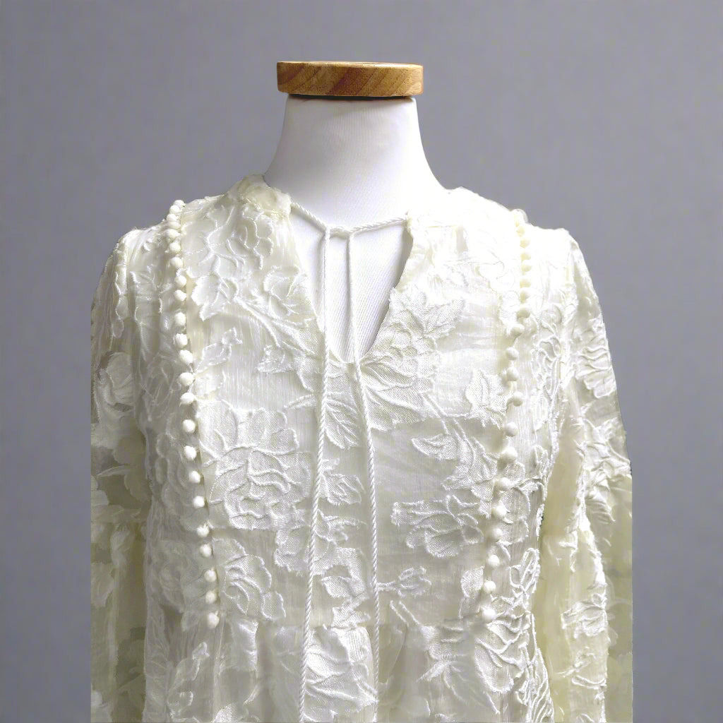 Moon River cream damask dress, size XS
