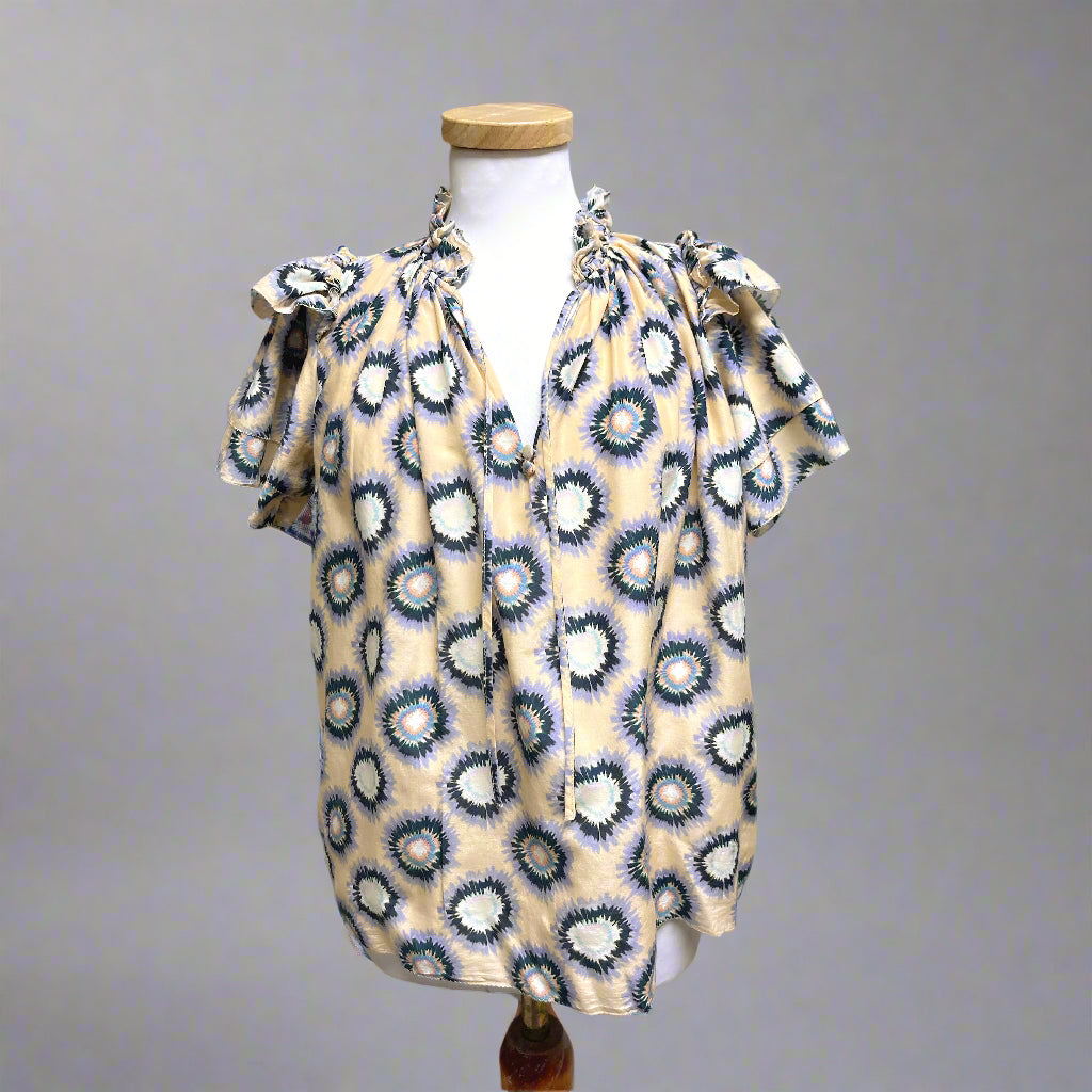 Hunter Bell lavender tie dye Millie blouse, size S
