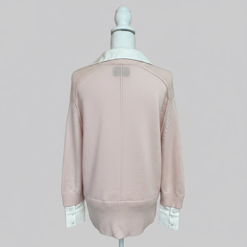 Brochu Walker blush pink The Looker Layered sweater, size XS